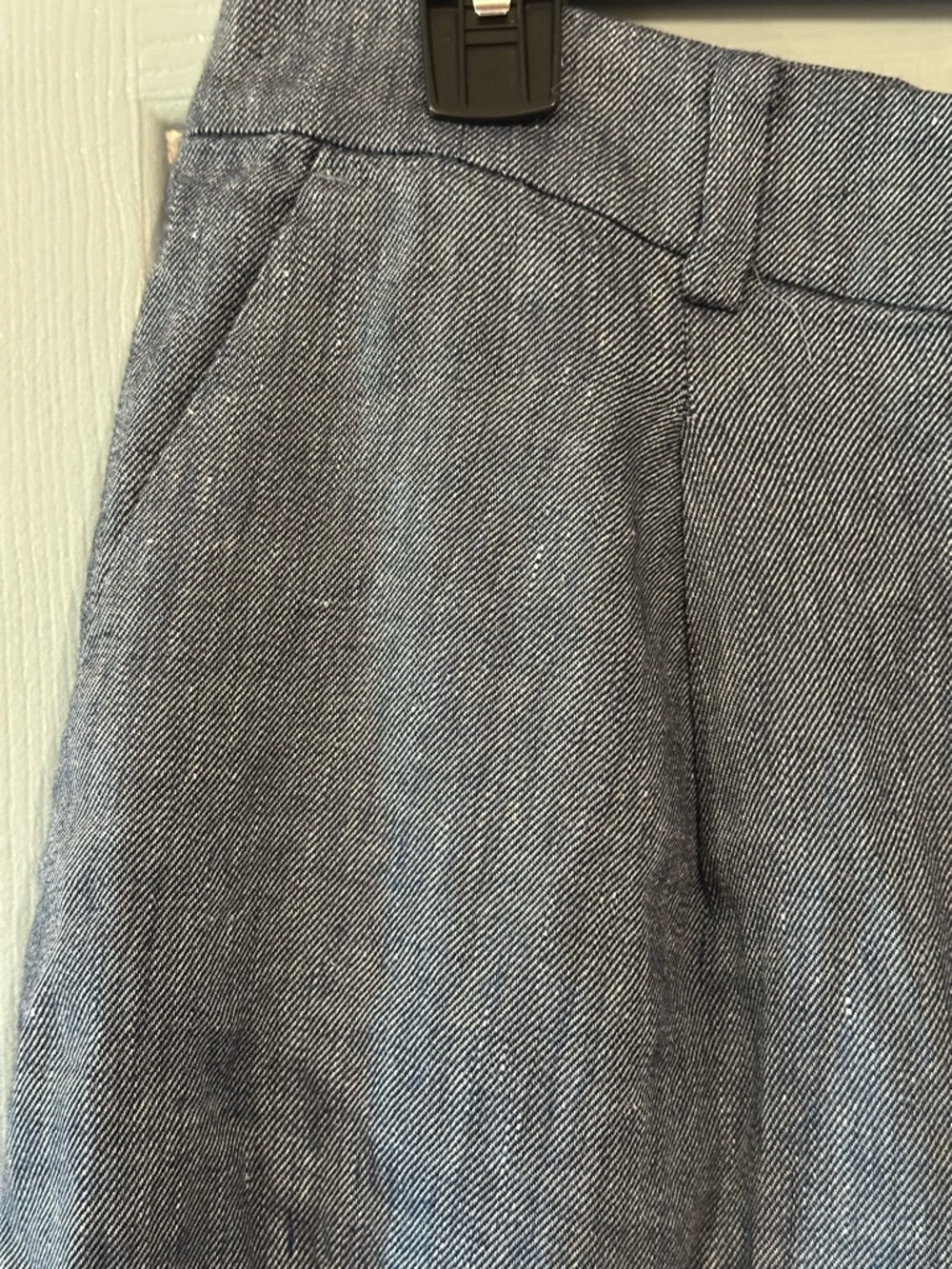 LOFT Chambray Blue High-Rise Bermuda Shorts - Picture 4 of 8